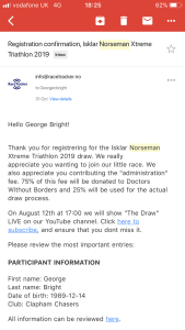 missing the bit where I managed to spell my name and address wrong